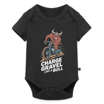 Bull Riding Bike Adventure Design - Baby Premium short-sleeve bodysuit - black - Front