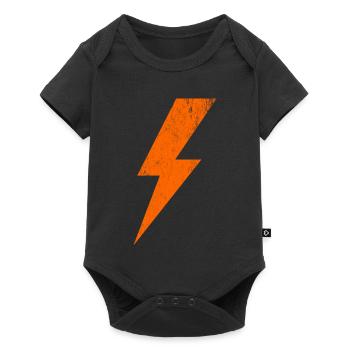 Glowing lightning design - Baby Premium short-sleeve bodysuit - black - Front