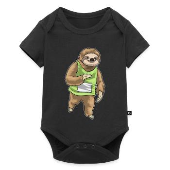 Sloth Jogger Jogging Sport - Baby Premium short-sleeve bodysuit - black - Front