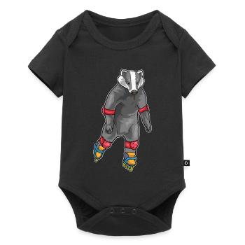 Badger Patins à roues alignées - Body à manches courtes Premium Bébé - noir - Devant