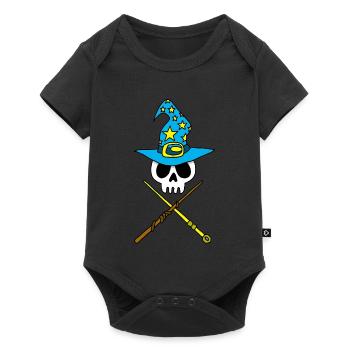 Crâne de magicien - Body à manches courtes Premium Bébé - noir - Devant