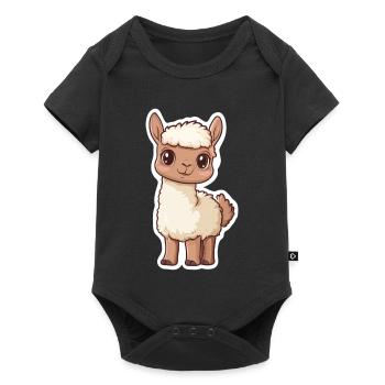 Llama Alpaca Llama Animal Gift - Baby Premium short-sleeve bodysuit - black - Front