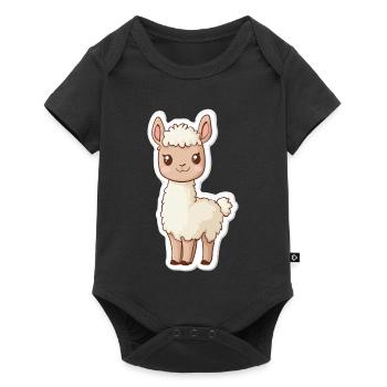 Llama Alpaca Llama Animal Gift - Baby Premium short-sleeve bodysuit - black - Front