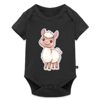 Llama Alpaca Llama Animal Gift - Baby Premium short-sleeve bodysuit - black - Front