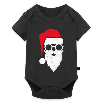 Santa Claus with glasses - Baby Premium short-sleeve bodysuit - black - Front