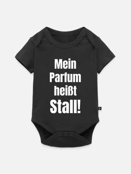 Mein Parfüm heißt Stall - Baby Premium Kurzarmbody - Schwarz