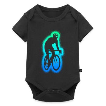 Fahrrad Rennradfahrer Kinder Herren Jungen Rennrad - Baby Premium Kurzarmbody - Schwarz - Vorne