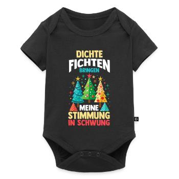 Weihnachtsmann Fichten Weihnachtsbaum Weihnachten - Baby Premium Kurzarmbody - Schwarz - Vorne