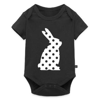 Bunny Dots Easter Gift - Baby Premium short-sleeve bodysuit - black - Front
