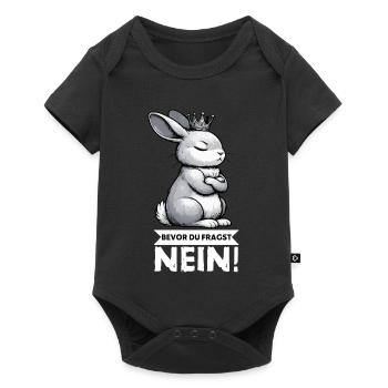 Bevor Du Fragst Nein Kaninchen Hase Hasen langohr  - Baby Premium Kurzarmbody - Schwarz - Vorne