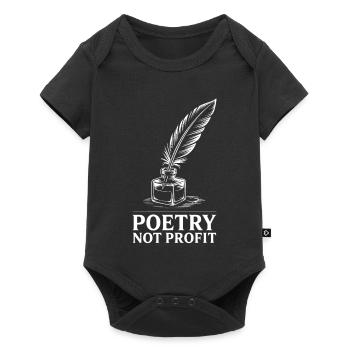 Logo Feather Ink de Poésie Sans Profit - Body à manches courtes Premium Bébé - noir - Devant
