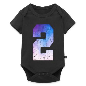 numéro 2 – Cadeau anniversaire 2 ans - Body à manches courtes Premium Bébé - noir - Devant