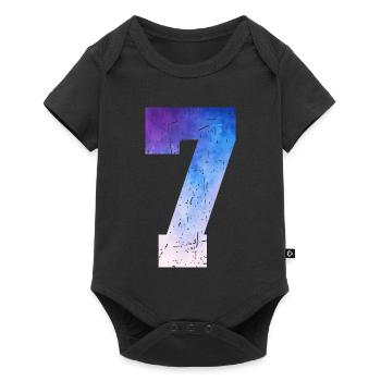 numéro 7 – Cadeau anniversaire 7 ans - Body à manches courtes Premium Bébé - noir - Devant
