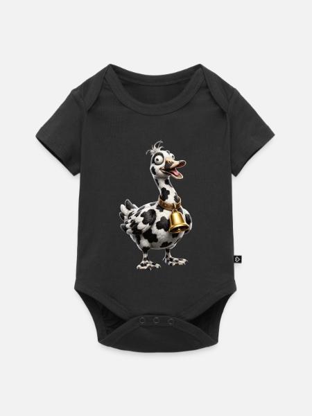 Lustiges Mischgans-Kuh-Muster - Baby Premium Kurzarmbody - Schwarz
