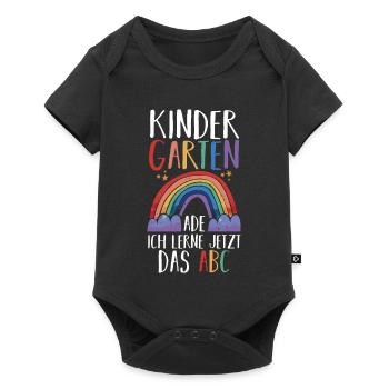 Kindergarten Ade Ich Lerne Jetzt Das ABC - Baby Premium Kurzarmbody - Schwarz - Vorne