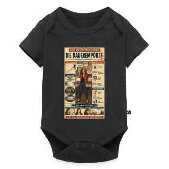 Die Dauerempörte – täglich ein neuer Skandal - Baby Premium Kurzarmbody - Schwarz - Vorne