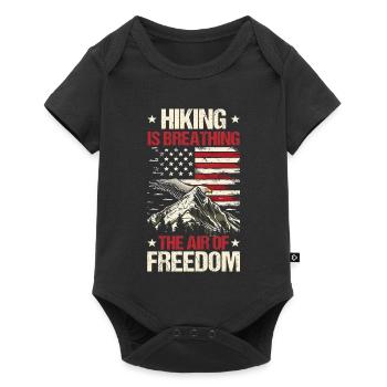 Hiking Mountain Trail Backpacking Outdoors Poaching - Baby Premium short-sleeve bodysuit - black - Front