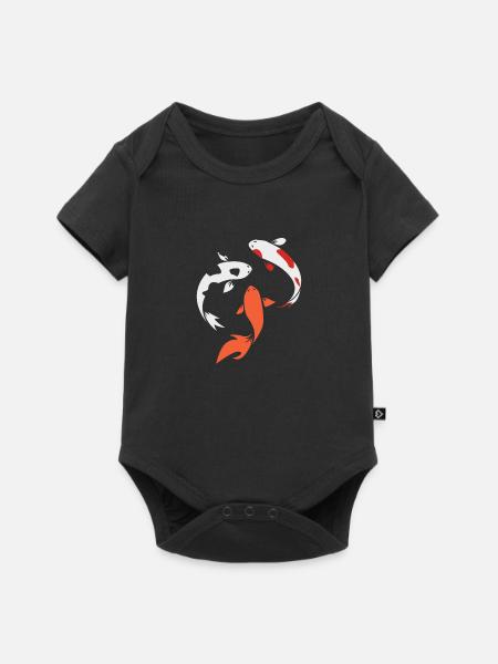 Koi - Baby Premium Kurzarmbody - Schwarz