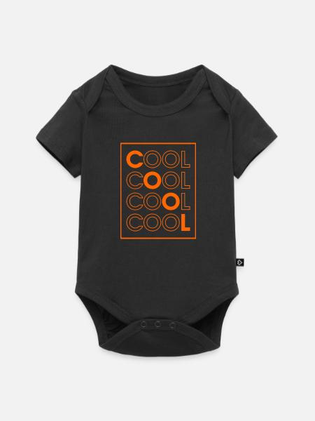 COOL COOL COOL COOL (Orange) - Baby Premium short-sleeve bodysuit - black