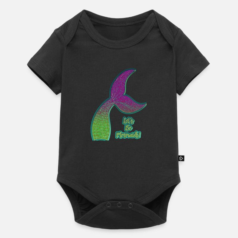 Nageoire de sirène colorée - Body à manches courtes Premium Bébé - noir