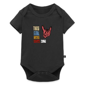 Rock since 1986 Rockmusik - Baby Premium Kurzarmbody - Schwarz - Vorne