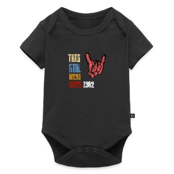 This Girl rocks since 1982 Rock'n'Roll | Gift - Baby Premium short-sleeve bodysuit - black - Front