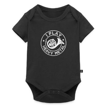 Français orchestre de cors musiciens fanfare - Body à manches courtes Premium Bébé - noir - Devant