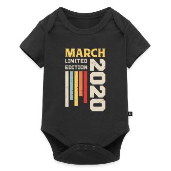 Mars 2020 - Cadeau anniversaire Mars 2020 Mars - Body à manches courtes Premium Bébé - noir - Devant