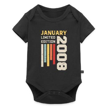 January 2008 - January 2008 Birthday Gift - Baby Premium short-sleeve bodysuit - black - Front