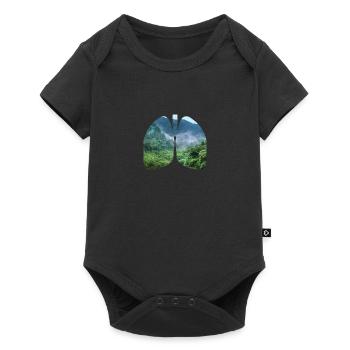 Environnement des poumons Conservation de la nature Changement de climat Durabilité - Body à manches courtes Premium Bébé - noir - Devant