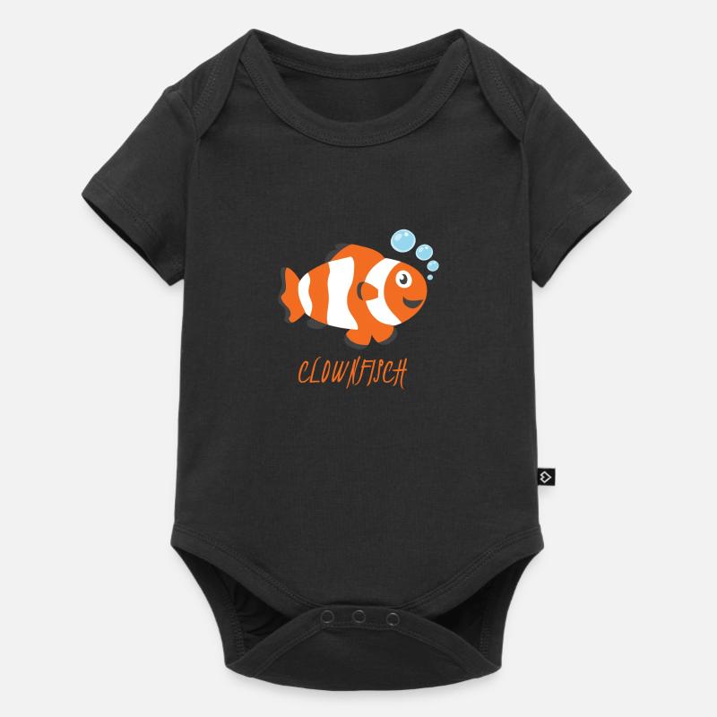 clownfisch - Baby Premium Kurzarmbody - Schwarz