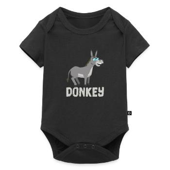 ÂNE LUNETTES DE SOLEIL DONKEY - Body à manches courtes Premium Bébé - noir - Devant