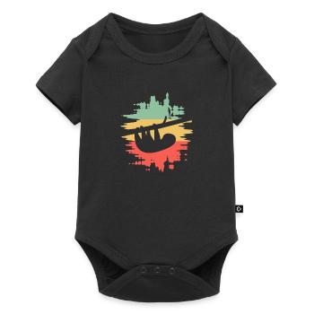SLOTH - Baby Premium short-sleeve bodysuit - black - Front