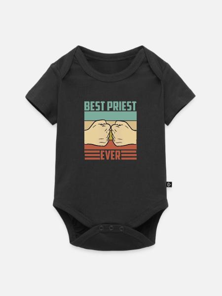 Bester Priester ever - Baby Premium Kurzarmbody - Schwarz