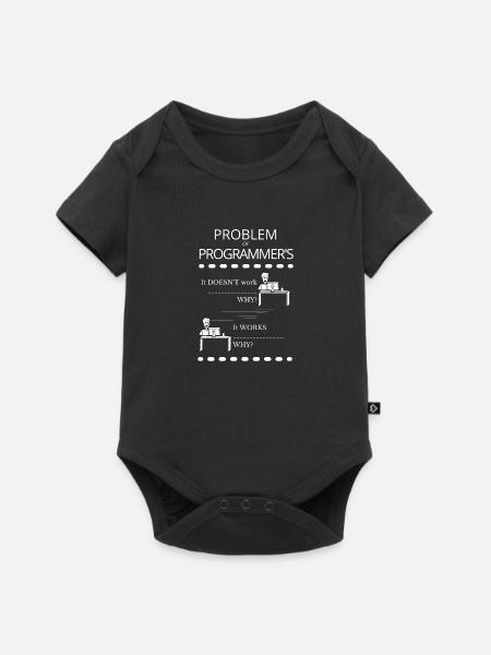 Lustiges Programmierer Problem - Baby Premium Kurzarmbody - Schwarz