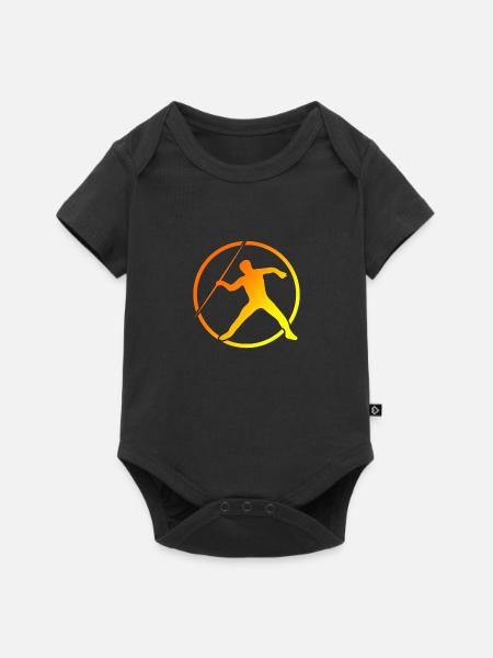 speerwurf disziplin speerwerfer leichtathletik - Baby Premium Kurzarmbody - Schwarz