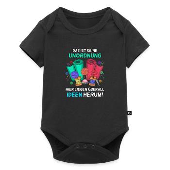 Nähen Näherin Schneiderin Lustiger Spruch - Baby Premium Kurzarmbody - Schwarz - Vorne