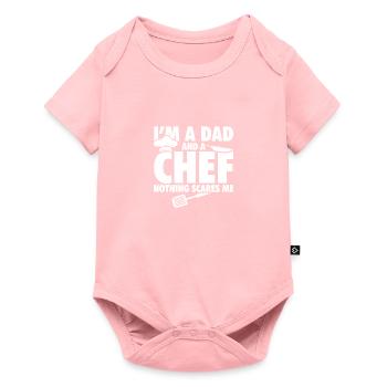 Papa cuisinier | Cadeaux de chef cuisinier amateur - Body à manches courtes Premium Bébé - rose - Devant