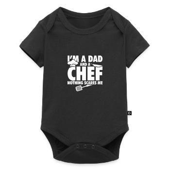 Papa cuisinier | Cadeaux de chef cuisinier amateur - Body à manches courtes Premium Bébé - noir - Devant
