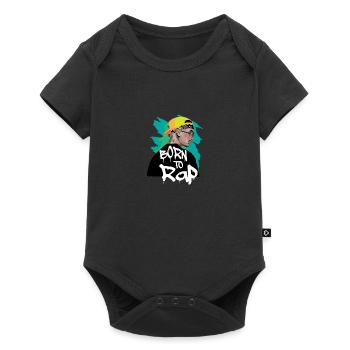 Born to rap - rapper - Baby Premium short-sleeve bodysuit - black - Front