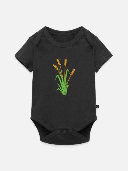 Weizen - Baby Premium Kurzarmbody - Schwarz
