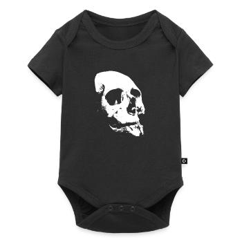 Skull Skull Skull Halloween Gothic Gift - Baby Premium short-sleeve bodysuit - black - Front