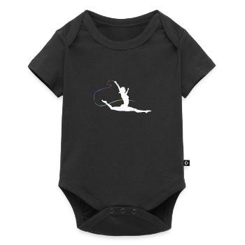Women's Rhythmic Sports Gymnastics for Gymnasts - Baby Premium short-sleeve bodysuit - black - Front