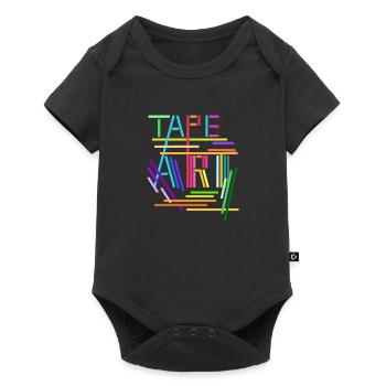 TAPE Art artiste art bande adhése - Body à manches courtes Premium Bébé - noir - Devant