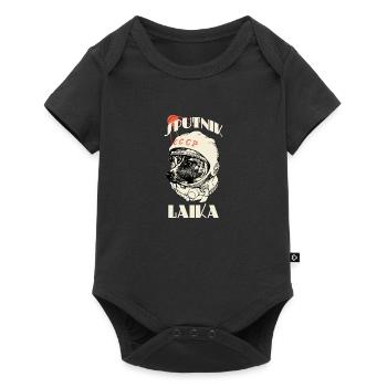 Sputnik Laika SSSR Gagarine Soviet - Body à manches courtes Premium Bébé - noir - Devant