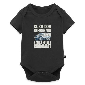 Da stecken bleiben wo sonst keiner hinkommt URAL - Baby Premium Kurzarmbody - Schwarz - Vorne