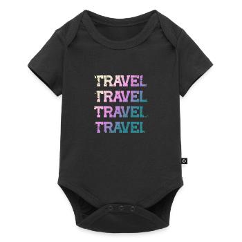 Travel travel travel travel World Traveler World V - Baby Premium Kurzarmbody - Schwarz - Vorne