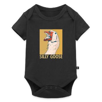 Silly Goose Alberne Gans Humour - Body à manches courtes Premium Bébé - noir - Devant