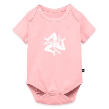 Sicilia Italia Armoiries Drapeau Palerme - Body à manches courtes Premium Bébé - rose - Devant