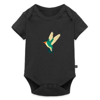Colibri à gorge rubis Colibri Oiseau Colibri - Body à manches courtes Premium Bébé - noir - Devant